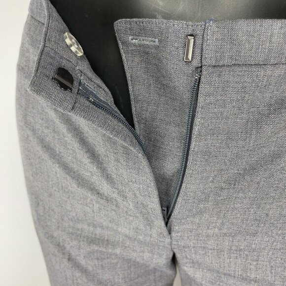 T TAHARI Office / Academia Slightly Flared Gray mid-rise Soft Trousers Size 4β - Picture 4 of 6